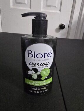 New Biore Deep Pore Charcoal Cleanser 6.77 Fl Oz